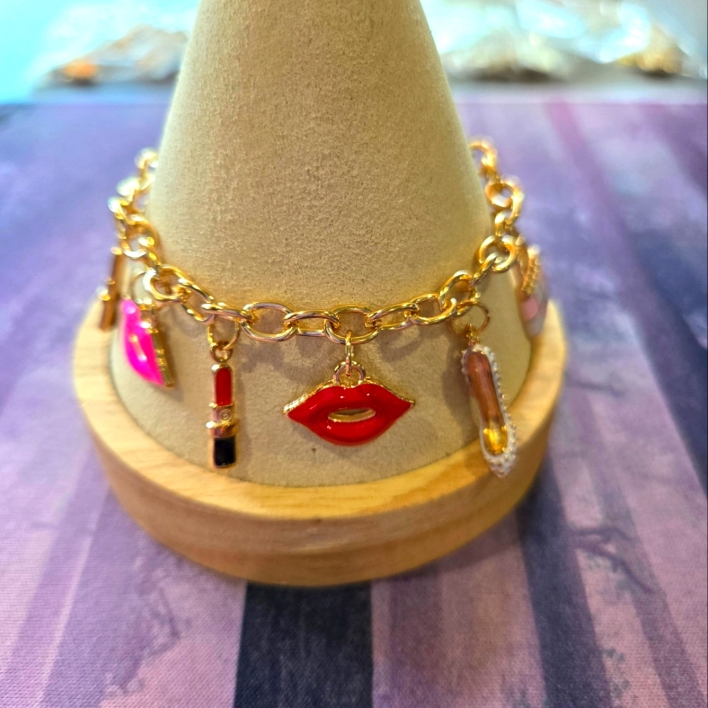 Women's Handmade "Glamour Girl" Charm Bracelet